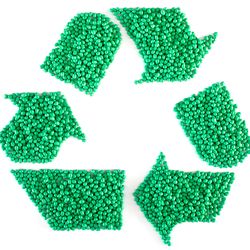 Green Plastic Resin Pellets,Recycle, Clipping Path,Masterbatch, Polymer,Isolated on White
