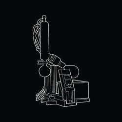 Illustration of a rotary evaporator
