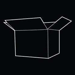 Illustration of an open cardboard box representing pre-owned lab equipment