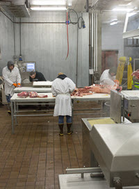 The University of Wyoming’s Meat Lab student workers